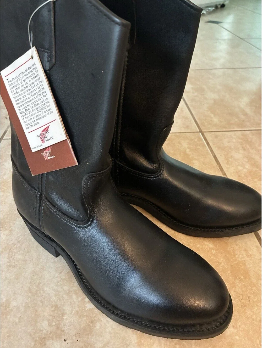 Vintage Red Wing 2275 Pecos Steel Toe Boots 9.5 D PT91 USA NOS Box Tags